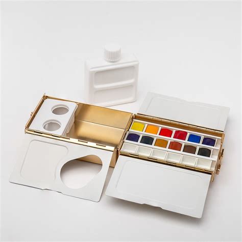 metal watercolor palette boxes|frazer price brass watercolour box.